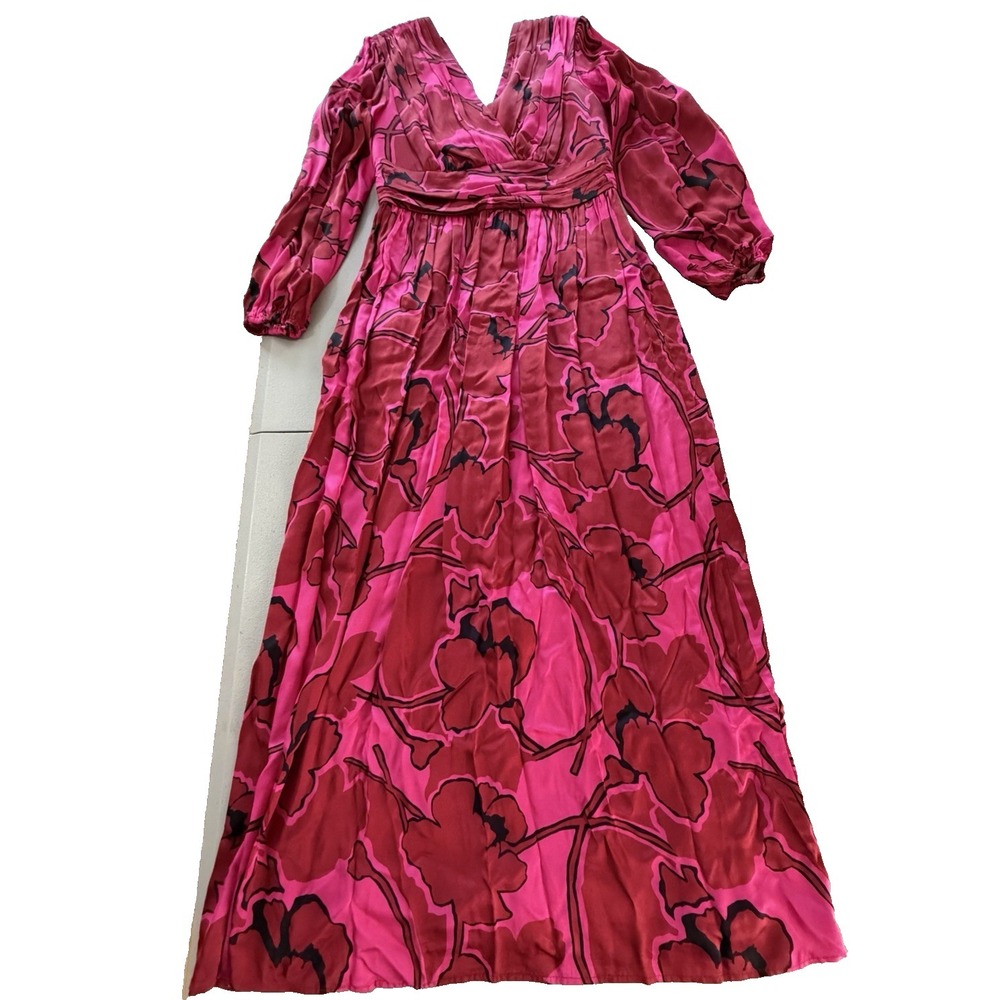 Alex Marie Women's Size 8 Red & Pink Floral Print Evening Gown